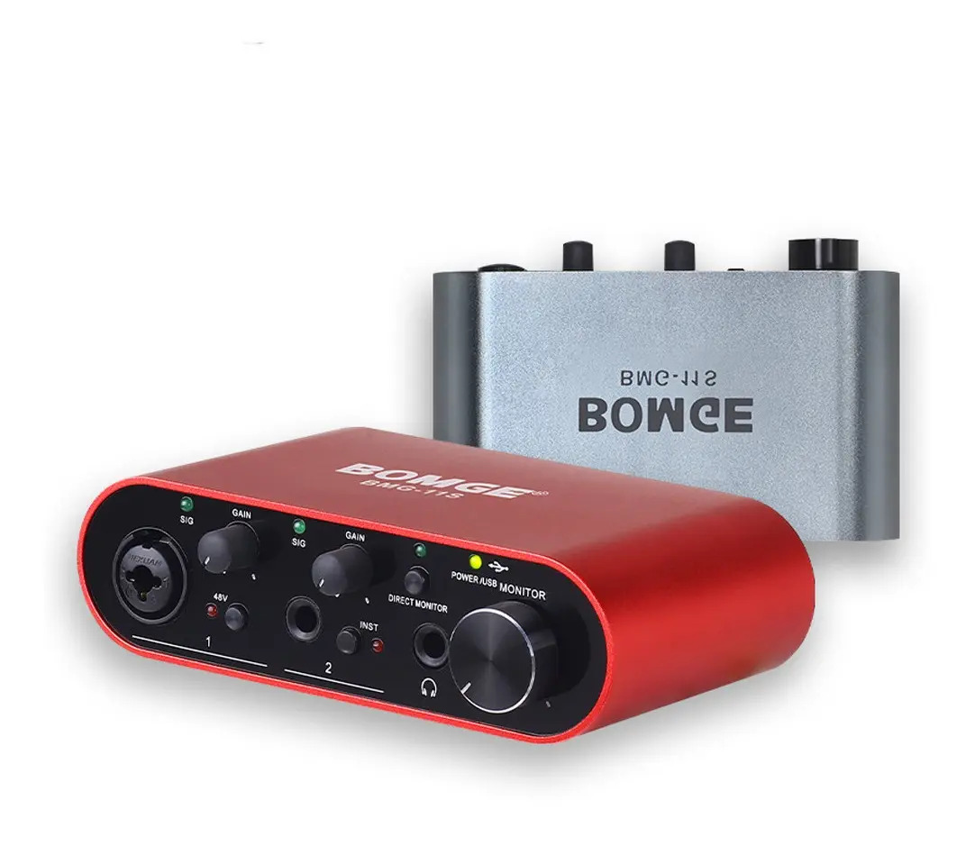 Interfaz De Audio Bomge 11s Solo Portátil Color Azul Claro