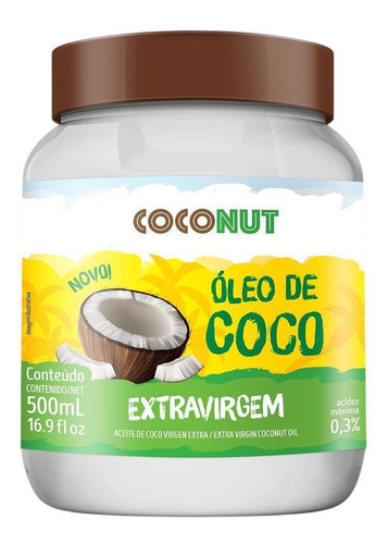 Òleo De Coco Extra Virgem 500 Ml Coconut