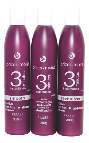 Kit Moist 3 Minutos - Shampoo, Máscara E Condicionador