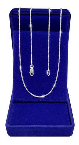 Imagem 5 de 5 de Cordão Corrente Veneziana Em Prata 925 Masculina 60cm 1,2mm