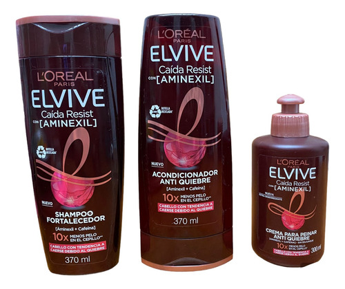 Pack Loreal Elvive Shampoo Y Aco + Cpp Anti Caída 370ml