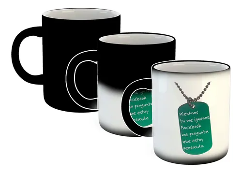 Taza Magica Frase Mientras Tu Me Ignoras Placa