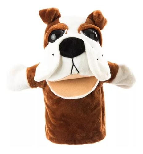 Títere Marioneta Perro Bulldog Felpa Suave 30 Cm Diversión 