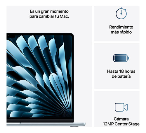 Macbook Air De 15 Pulgadas: Chip M4 512 gb Ssd - Azul Cielo Azul Cielo