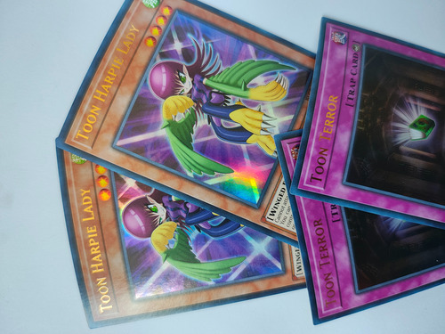 2x Yu-gi-oh! Toon Harpie Lady And Toon Terror Blcr-en 1st Ed Toon Harpie Lady And Toon Terror Inglés (Usado)