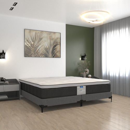 Colchón King Size Restonic Lumbar Foam Antibacterial Fresh