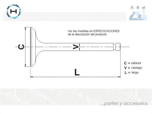 Imagen 2 de 5 de Valvula De Admision Honda Trx 300 2x4 1988 Al 00