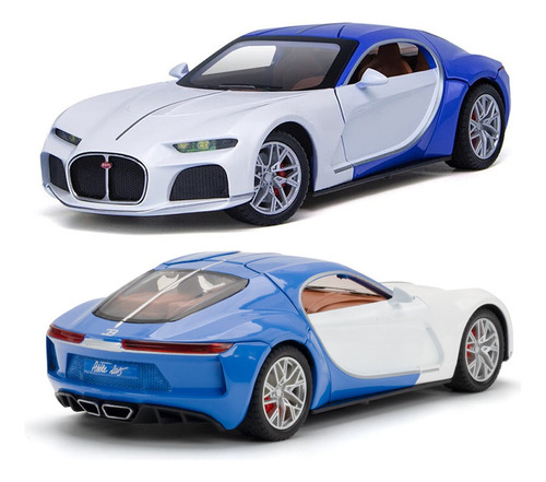 Bugatti Atlantic Puerta Mariposa Miniatura Metal Supercoche