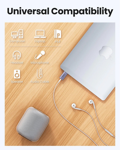 Imagen 9 de 10 de Adaptador Audio + Micro Usb 2.0 A Plug 3.5mm Hembra Ugreen