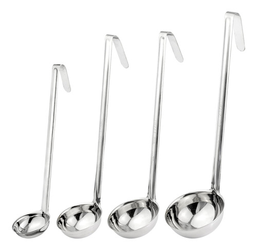 [juego De 4] Cucharón Para Sopa De Acero Inoxidable - 2 Oz, 