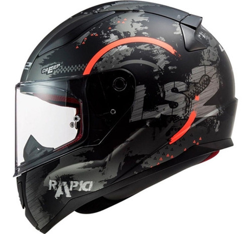 Casco Moto Ls2 Ff 353 Rapid Deadbolt Matt Orange Devotobikes