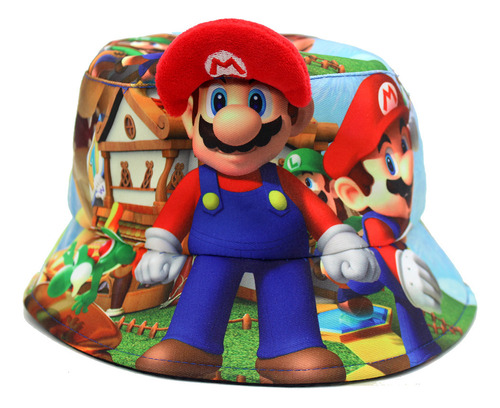 Sombrero De Pescador Para Niños Anime Mario
