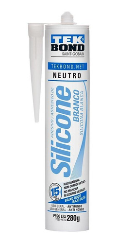 Imagem 3 de 4 de Silicone Acético Neutro De Uso Geral Tek Bond 280g