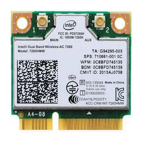 Placa Wireless Wifi Intel 5ghz 867mbps Itautec W7535 W7540