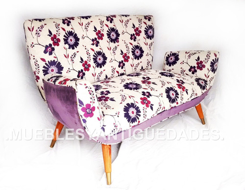 Sillón Sofá Mariposa 2 Cuerpos Tapizado Flores (sl105m)