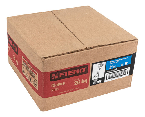 Clavo Estándar 2in Con Cabeza Caja Con 25kg Fiero