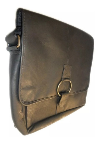 Imagen 1 de 5 de Carriel Bolso Cuero 100% Legitimo Unisex Maletin Grande