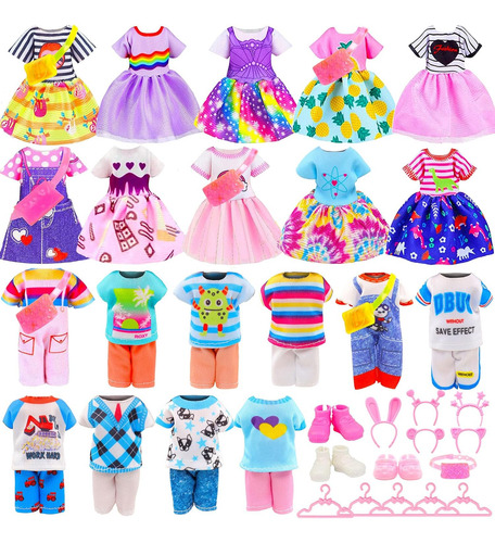 Enocht 5.3 Pulgadas Ropa Y Accesorios De Muñecas 5 Trajes De