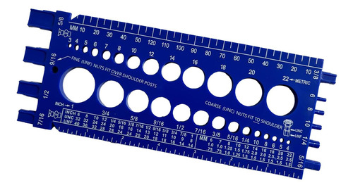 Tuerca Perno Broca Rosca Pasos Calibre Herramienta De Azul