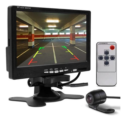 Câmera De Ré C/ Monitor Led Fiorino Estacionamento Colorido