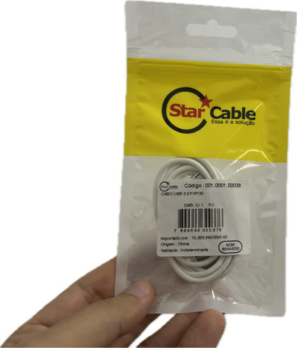 Cabo Usb 2.0 Dados Para Ipod Ipad 2 Star Cable