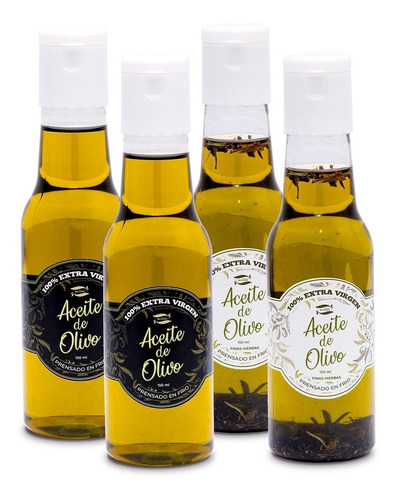 Paquete 2 Aceite De Olivo + 2 Aceite De Olivo Finas Hierbas