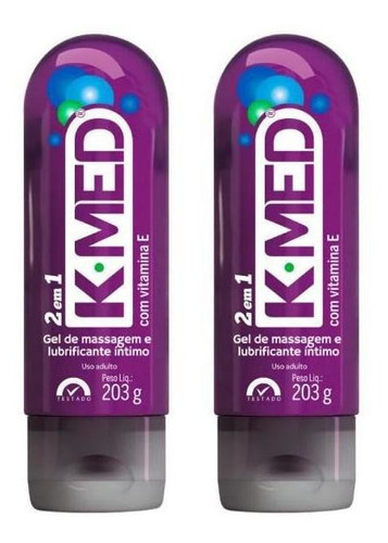 Kit K-med 2 Em 1 Lubrificante Íntimo Cimed 200ml - 2 Un