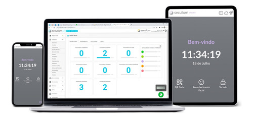 Aplicativo Secullum Ponto Web Pró - Licença 1 Mês - 20 Func