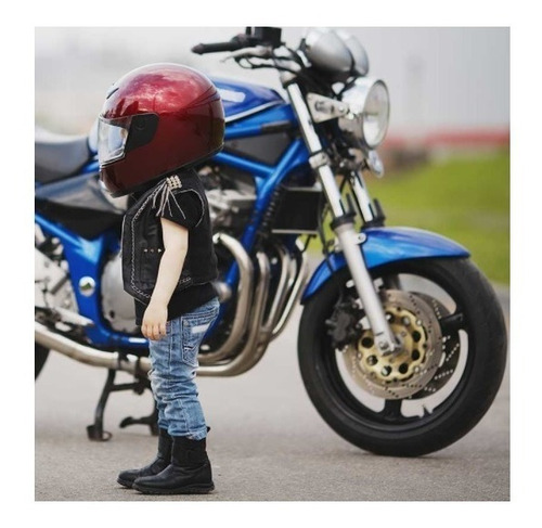 Imagen 8 de 10 de Casco Integral De Moto Niña Niño Económico Hasta 7 U 8 Años!