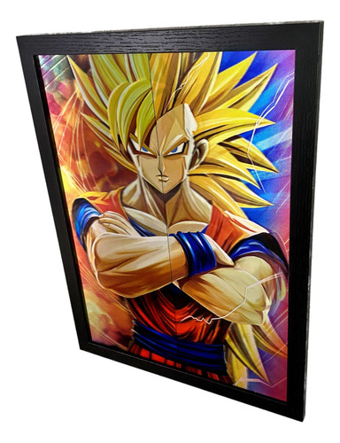 Cuadro Lenticular De Goku Dbz 40x30 Cm 3 Imágenes En 1