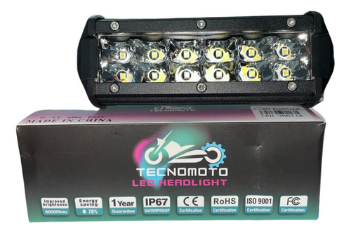 Faro Auxiliar Xk-2p-12led-36w Para Moto