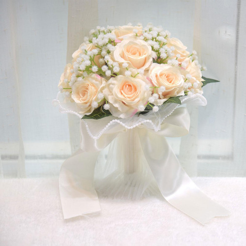 Ramo De Novia De Flores Artificiales De Seda Para Boda
