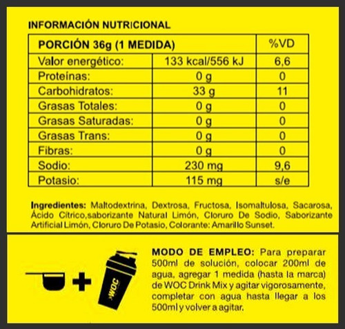 Repositor Drink Mix Woc Naranja 2.5kg - Nutrition Center