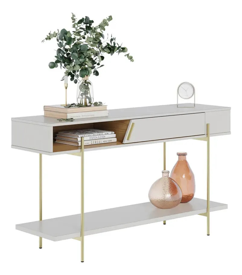 Aparador Para Sala Sena Luxo Organizador Cor Off White M Casa Móveis
