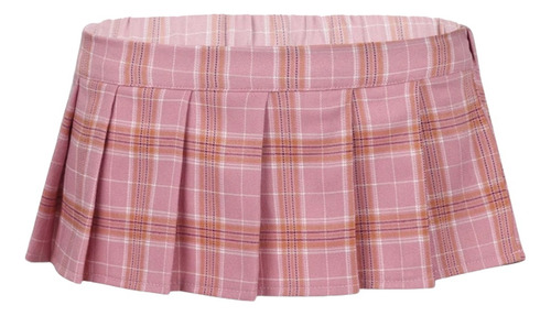 Micro Falda Tableada Cuadrille Tipo Colegiala