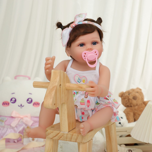 45cm Muñeca De Bebé Reborn Bebé Niña De Silicona