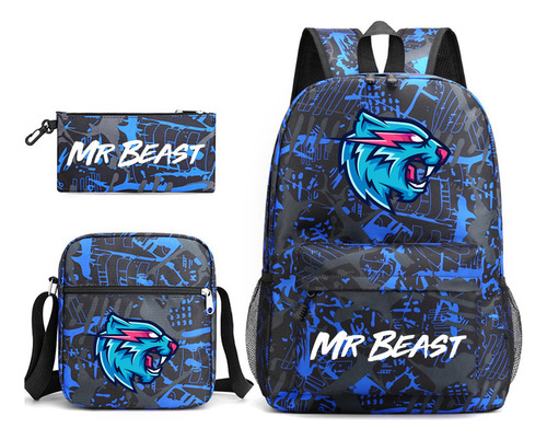 2023 New Mr Beast Lightning Cat Mochila Bolsa De Viaje Juego Color A2