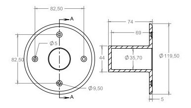 Imagem 2 de 3 de Suporte Copo De Caixa De Som Acústica Nylon Até 40kg Kit C/2