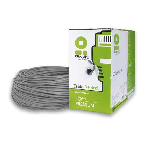 Bobina Utp, Cat5e, Para Interior 100 Metros, Color Gris,