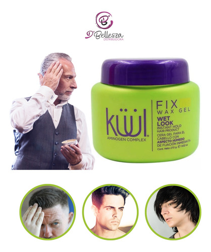Gel Para Peinar Kuul Fix Me Wax Gel 270ml