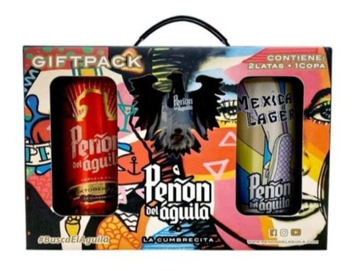 Gift pack Peñon del Águila 2 latas + 1 copa