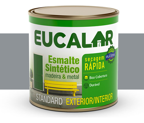 Tinta Esmalte Sintético Eucalar Aluminio 225ml Eucatex