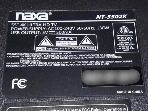 Tarjeta Madre Main Naxa Nt-5502k Cv3458h-a50 Cv3458h_a50_11 (Usado)