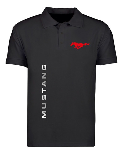 Playera Polo Mod Ford Mustang Mach 1 Estampado En Reflejante