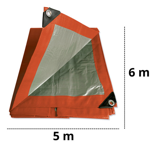 Lona Toldo De Polietileno Rojo 5x6 Metros Foy Lem5x6r