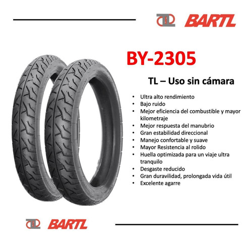 Cubierta Moto Bartl 275-17 Tl By-2305 F