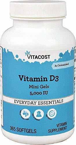 Vitamina D3-5000 Iu En Cápsulas Blandas - 365 Unidades