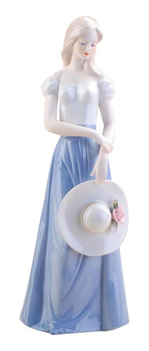 Escultura De Mujer, Mxmwp-001, 1pz, Azul/blanco, 30x12x12, P Color Blanco/Azul