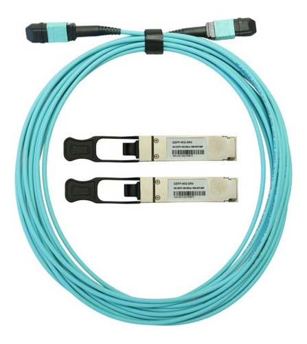 Cabo Dac Óptico Uplink 40g Mpo Qsfp+ 5 Metros Om3 Mm +