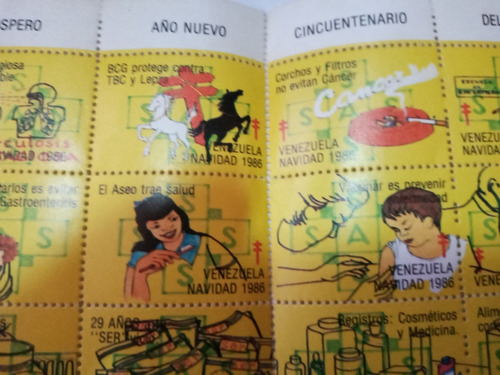 Estampillas Venezuela Navidad 1986